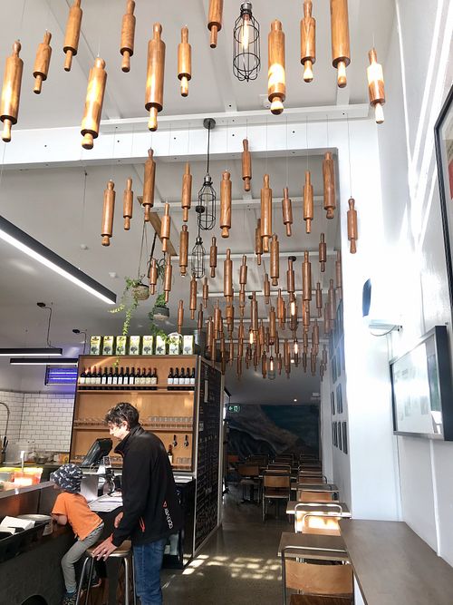 inside at Fire and Slice in Christchurch