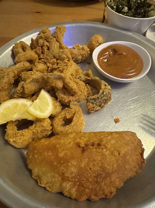 Calamari and scallop special  at Dirty Lettuce in Portland