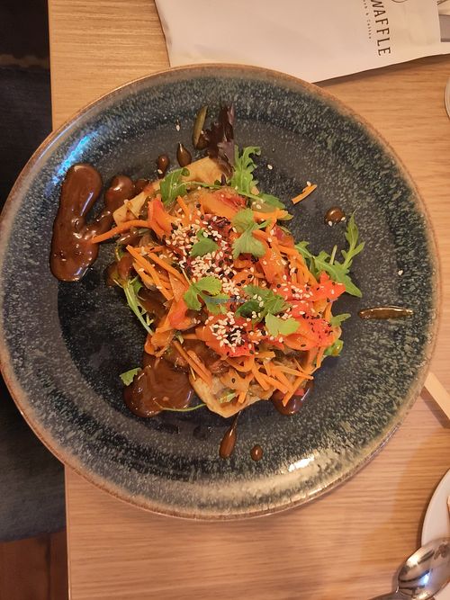 Pulled eggplant at WannaWaffle in Zwolle