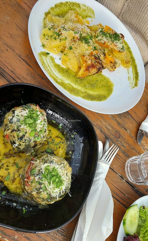 Dumplings and gratin at Gaststätte Tutzinger Keller in Tutzing