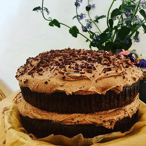 Mocha Cake at Buddhas Kitchen & Wellness Lounge in Launceston