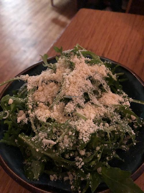 Rocket and Parmesan salad at Peachy Goat in South East London