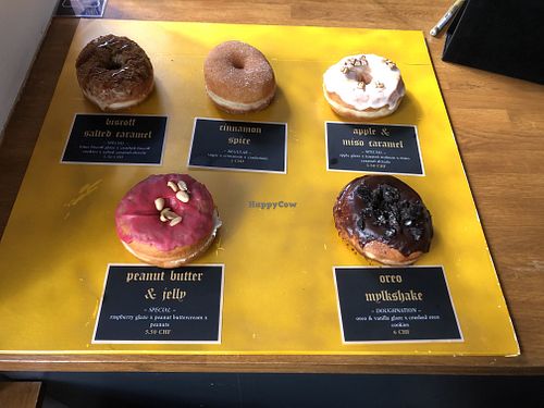 Current options, all vegan!  at Mystifry in Basel