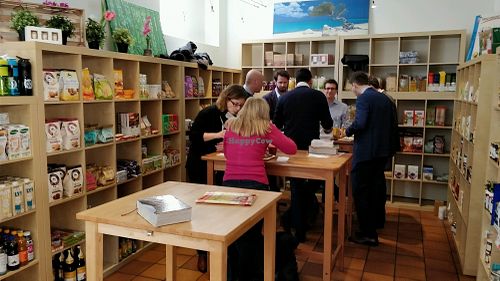 Cafe interior at SaporiBio in Lugano