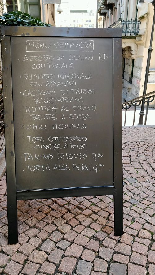 daily menu at SaporiBio in Lugano