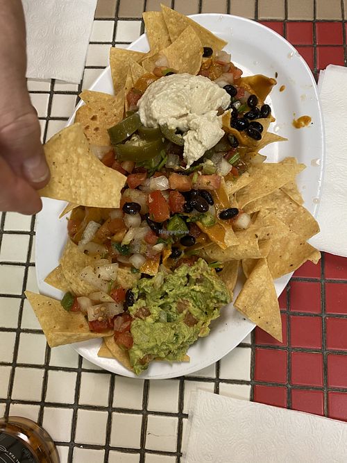 Vegan nachos!!! at Texicana Grill in Bellmore