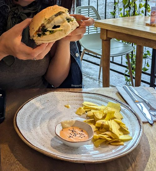 Tasty burger at INA Restaurante in Medellin