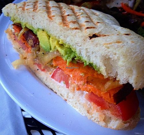 Sweet potato and avocado panini.  at Garden to Grill in Sacramento