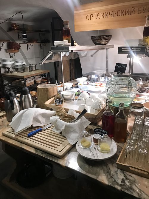 Beverages and bread  at Jito  in Irkutsk