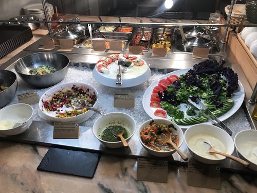 Buffet with salads  at Jito  in Irkutsk
