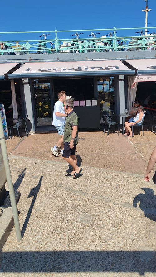 Loading is just on the beach front by the zipline, offering more than fish and chips and  a good vegan selection. at Loading in Brighton