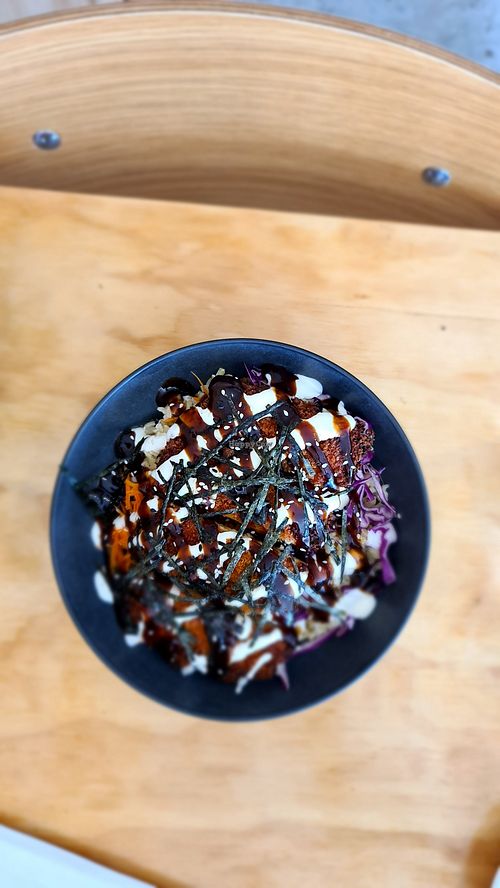 Tempeh teriyaki katsu at Staple in Altona