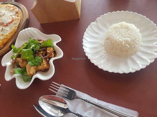 Fried Tofu with Garlic at Rasoi Magic in Ao Nang