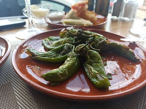 Pimientos del padrón at El Banco in Marbella