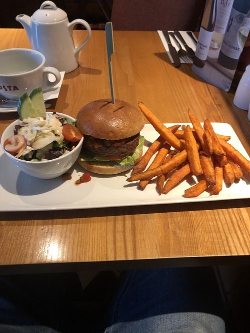 Vegan burger  at Table Table  in Barnsley