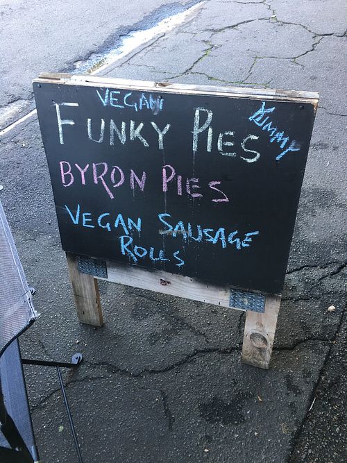 Sign board  at Natural Tucker Cafe and Health Foods in Cooks Hill