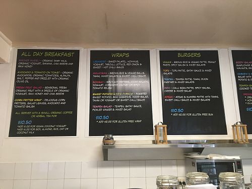 Menu - food at Natural Tucker Cafe and Health Foods in Cooks Hill