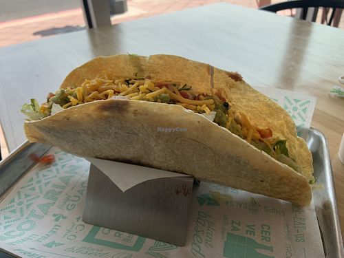 The giant taco. It was delicious and full of flavor  at Tacotarian - Downtown LV in Las Vegas