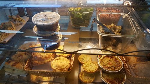 Pastry and tarts and quiche at Iwtopia Deli in Aberystwyth