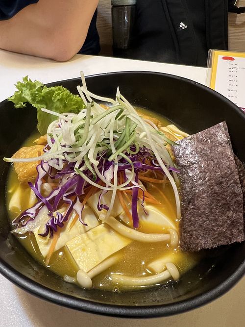 Miso ramen weekend special  at Red Apple Veggie Cafe 红苹果素食 - Fortune Centre in Central Singapore