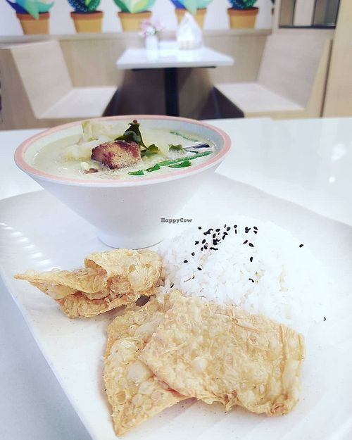 Thai Green Curry at Red Apple Veggie Cafe 红苹果素食 - Fortune Centre in Central Singapore