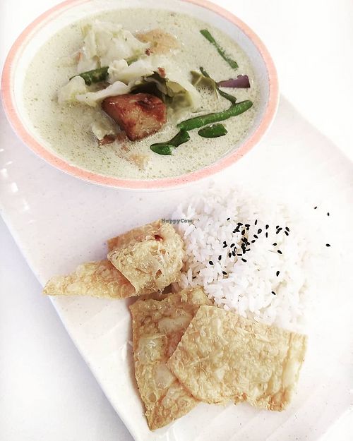 Thai Green Curry at Red Apple Veggie Cafe 红苹果素食 - Fortune Centre in Central Singapore