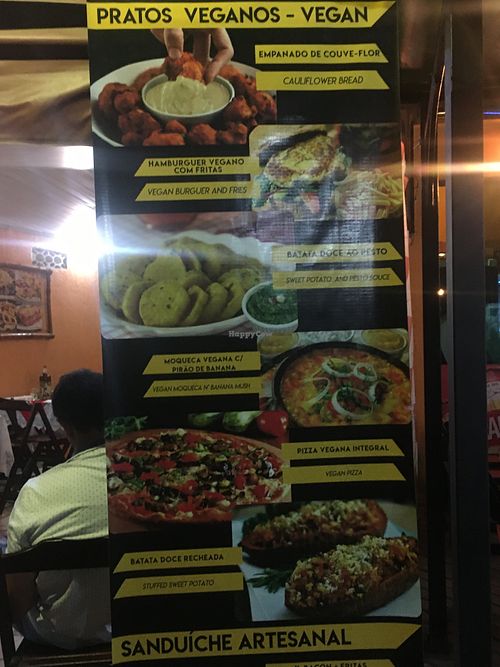 Vegan menu  at Sara Sabores in Ilha Grande