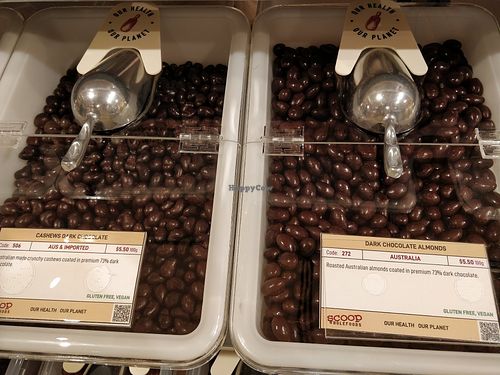 Gluten free and vegan chocolates. Cashew and almond at Scoop Wholefoods - Paya Lebar in Central Singapore
