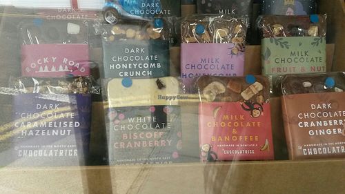 Vegan dark chocolate options at Hugo's in Newcastle Upon Tyne