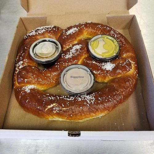 Big pretzel at The Rabbit Hole in Pompano Beach