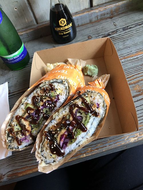 Vegan sushi burrito  at Temaki in Glasgow
