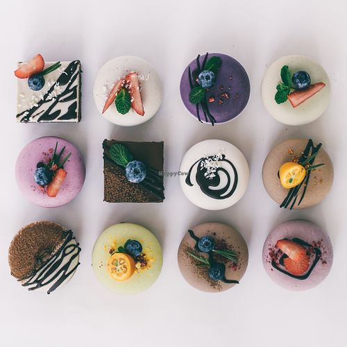 Raw cakes at NesaharBar in Irkutsk