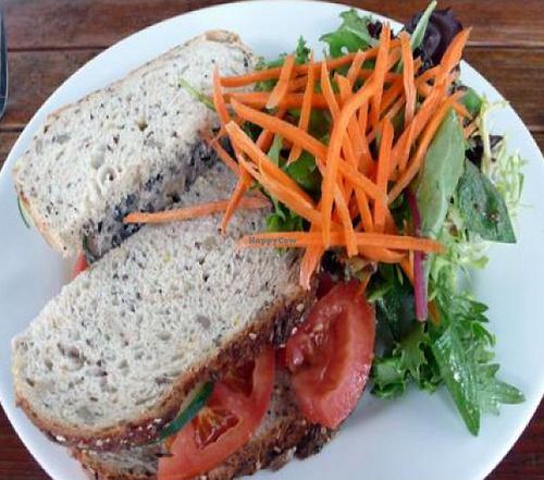 vegan sandwich at The Cafe at Books and Books in Miami Beach
