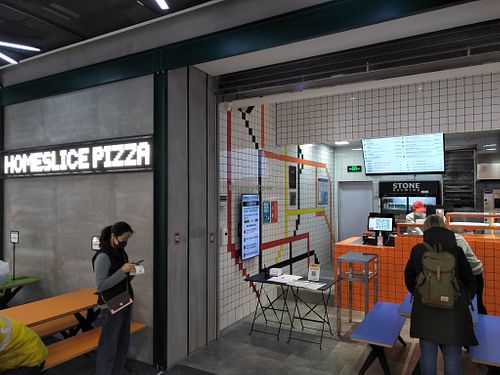 Store front in basement of Nanyang 1931 mall. at Homeslice Pizza - Wending Rd in Shanghai