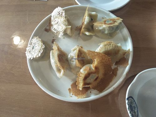 Pan fried dumplings. at Qibao Temple in Shanghai