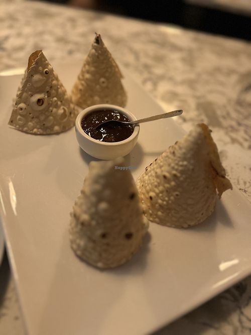 Popadoms   at Mango Vegetarian in Wetherby