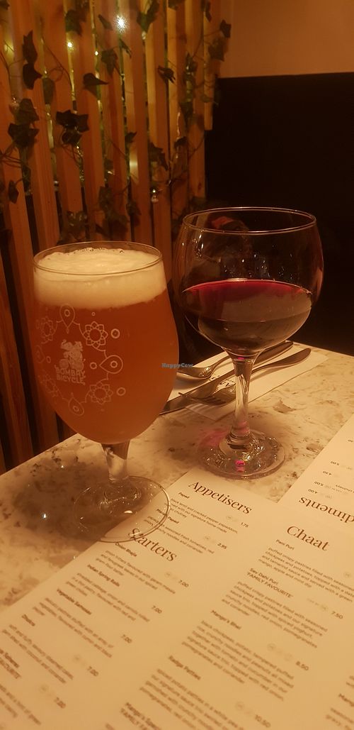 IPA and Shiraz at Mango Vegetarian in Wetherby
