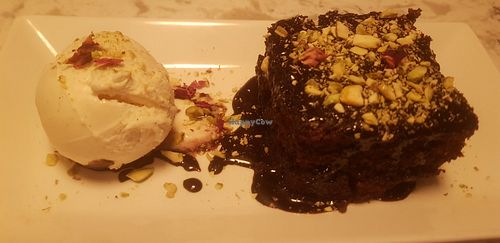 Chocolate Pistachio Cake at Mango Vegetarian in Wetherby