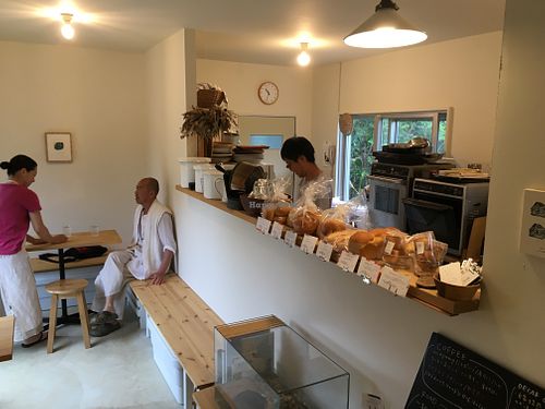 Cozy indoor and outdoor patio seating.  at Giving Tree Home in Ishigaki