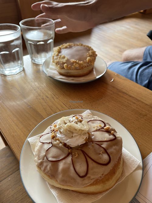 Banoffee pie and apple crumble   at Dreamwave Donuts in Canggu