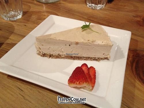 vegan cheesecake at Yong Green Food in Fitzroy