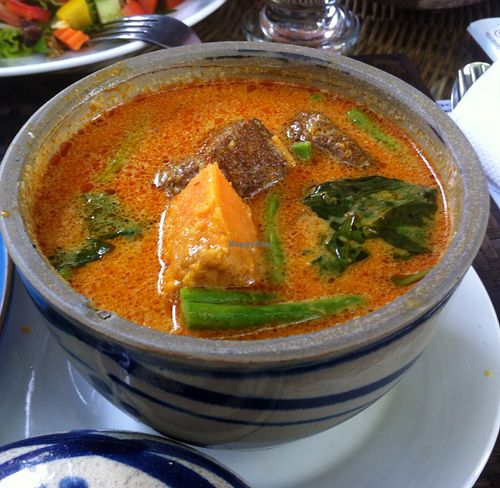 Red tofu curry ($4 and delicious!) at Peace Cafe in Siem Reap