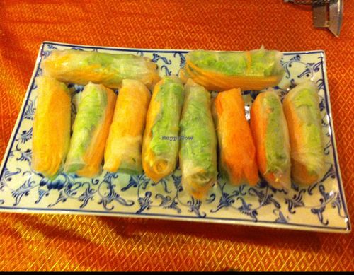 Fresh spring rolls (made in cooking class) at Peace Cafe in Siem Reap