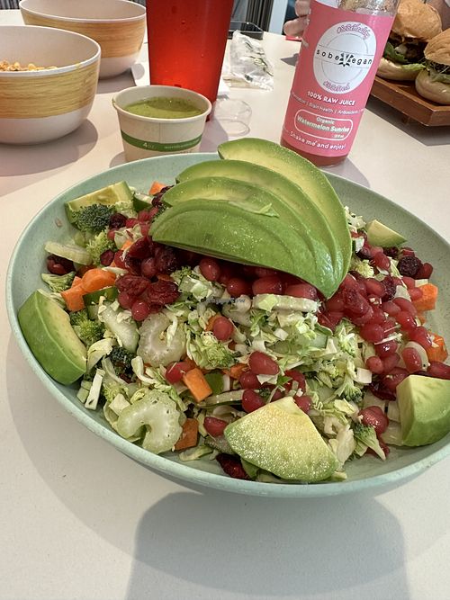 raw salad  at SoBe Vegan in Fort Lauderdale