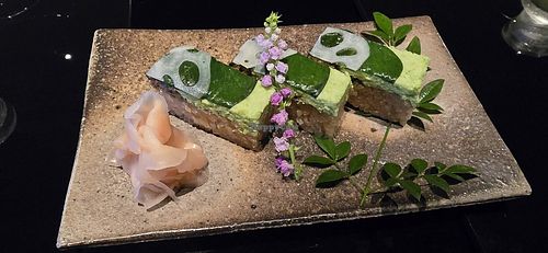 Vegan shushi.. wonderfull at Vegan Ramen UZU Kyoto in Kyoto