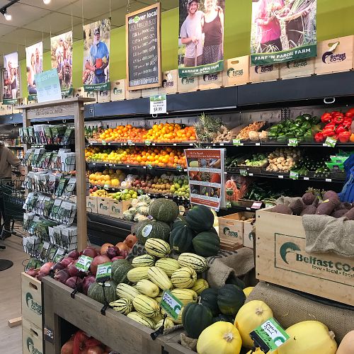 Produce at Belfast Community Co-op in Belfast