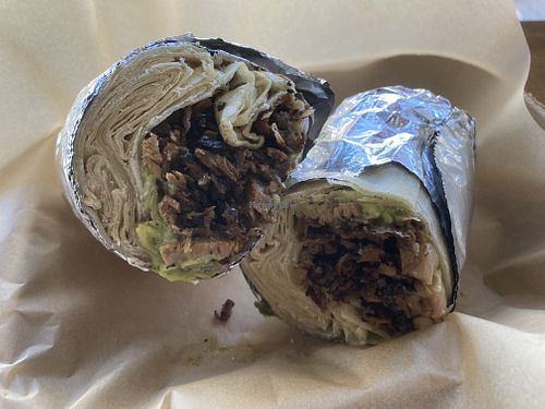 Vegan Asada Burrito  at El Jumping Bean Taqueria in Brawley