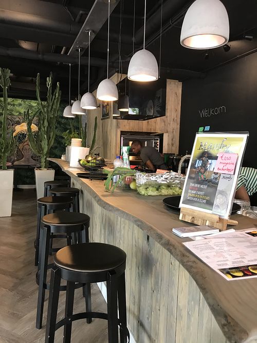 Ordering area at Yemaya's Vegan Corner in Amsterdam