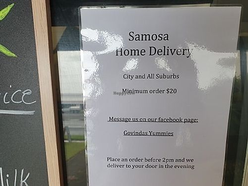 Home delivery at Govinda's Yummies in Cairns