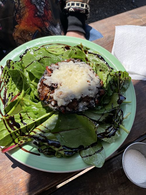 Vegan Stuffed portobello   at Tommyknocker's in Port Townsend